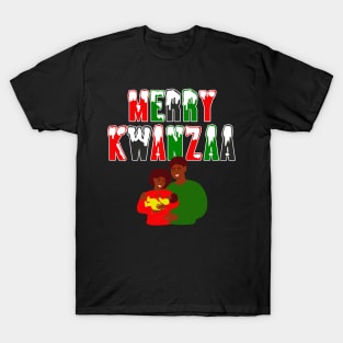 Merry / Happy Kwanzaa Black Family T-Shirt